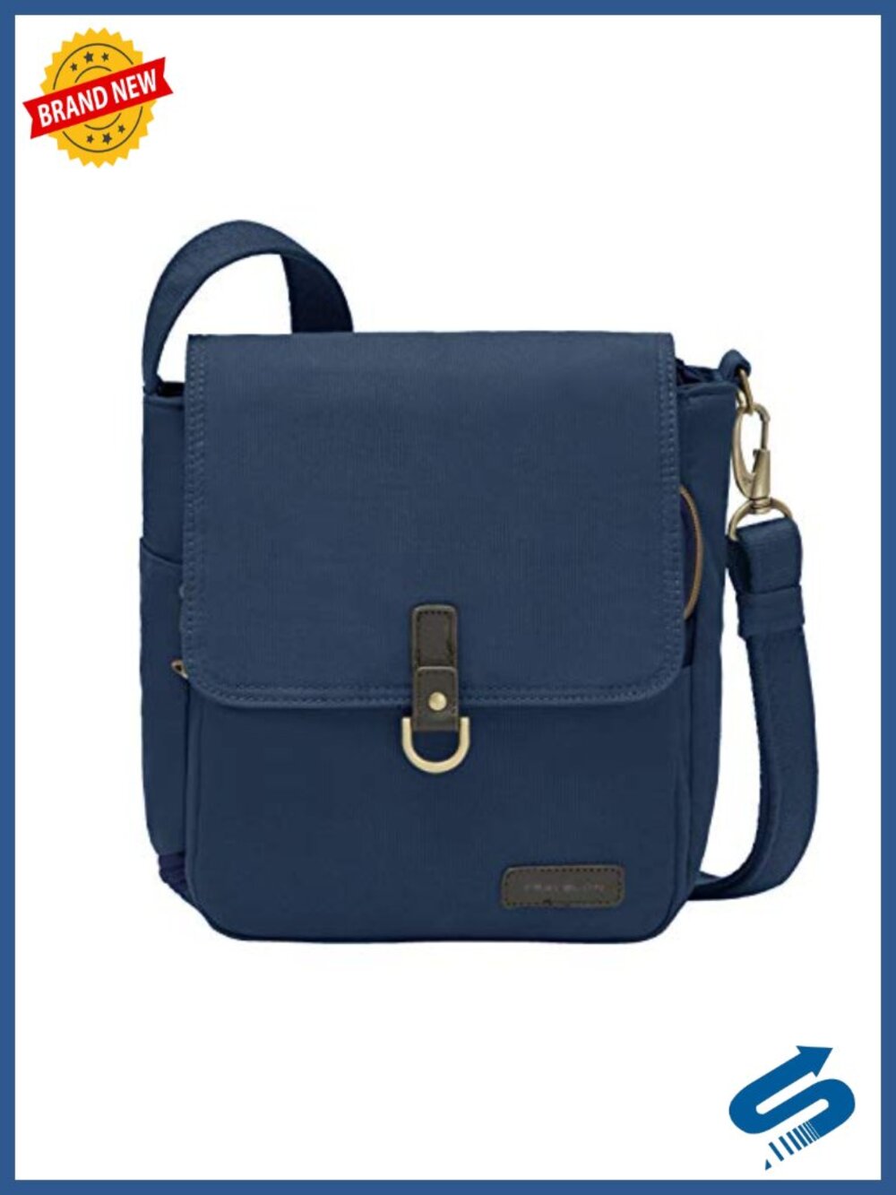 Anti-Theft Cotton Canvas Courier Bag with Locking Zippers